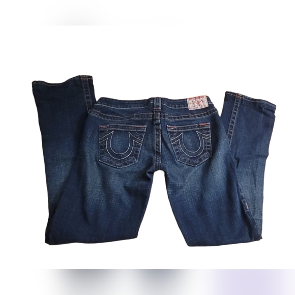 True Religion Dark Wash Straight Jeans - Picture 3 of 4